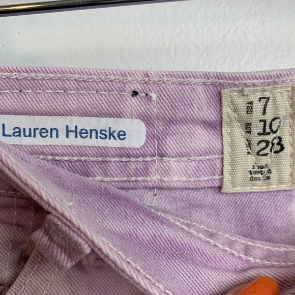 Volcom High Voltage Lavender Tie Dye Cut Off Shorts - Picture 4 of 9